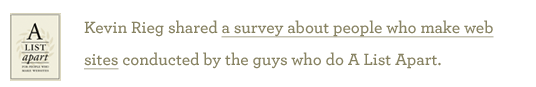 Kevin Rieg shared a survey about people who make web sites conducted by the guys who do A List Apart