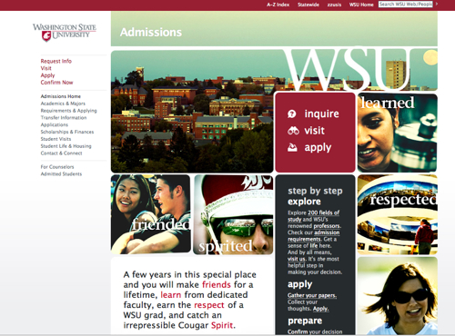 Washington State University Admissions Site